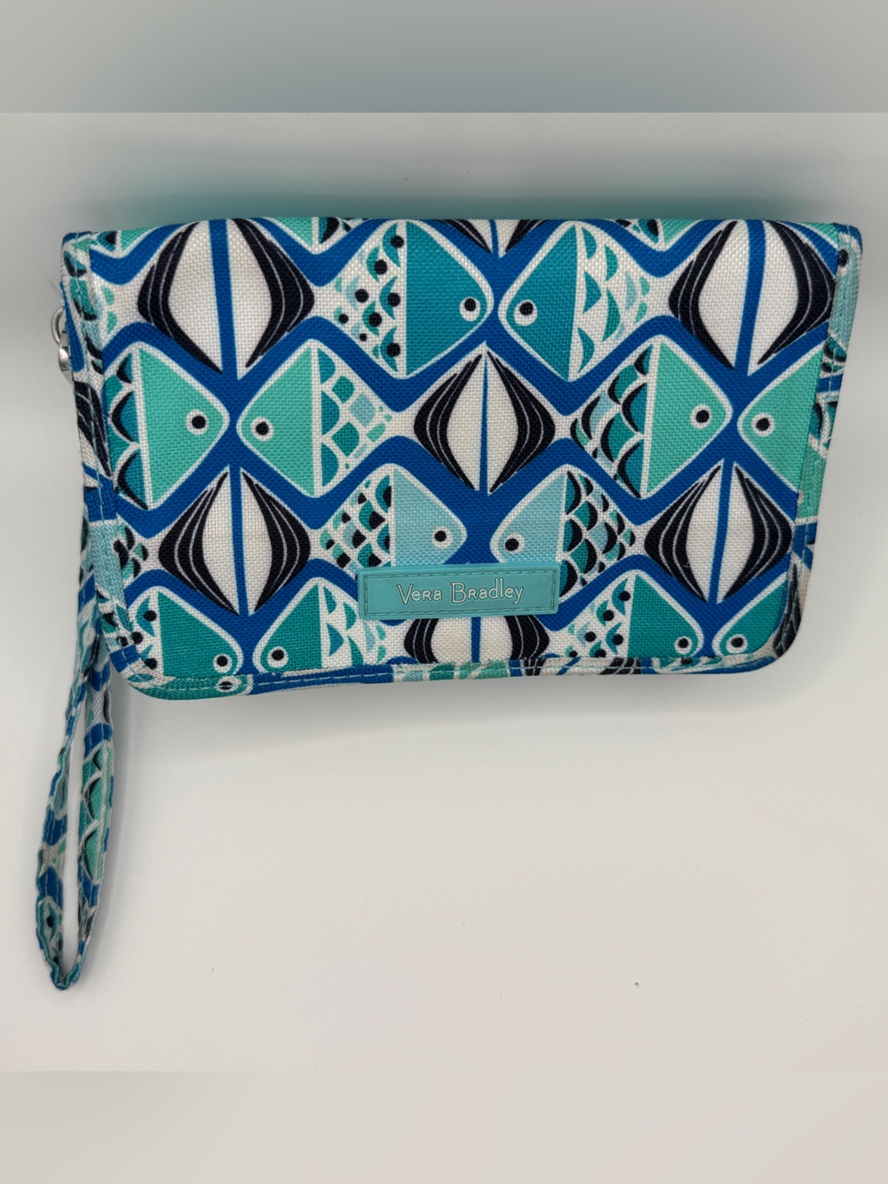 Vera Bradley Go Fish Blue RFID 3-in-1 Crossbody Wristlet